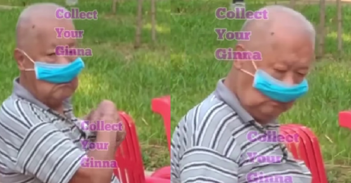 UNCLE DEMONSTRATING SPECIAL WAY TO WEAR MASK, COVER NOSTRILS ONLY