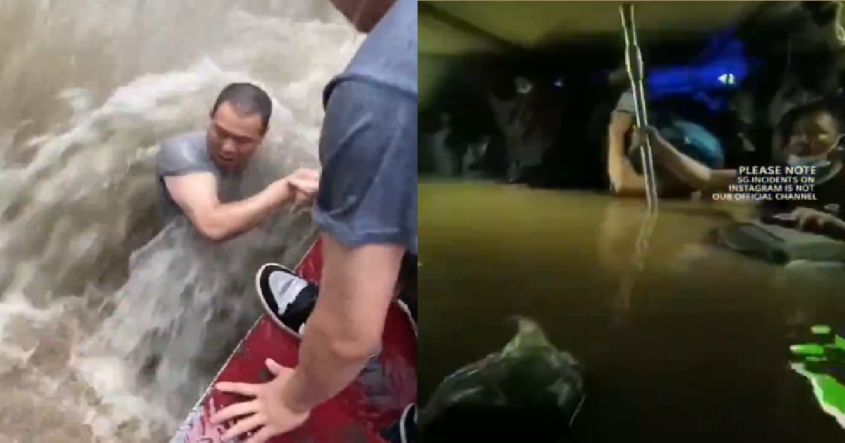 CHINA’S WORST FLOOD IN 100 YEARS, MAN ALMOST SWEPT AWAY