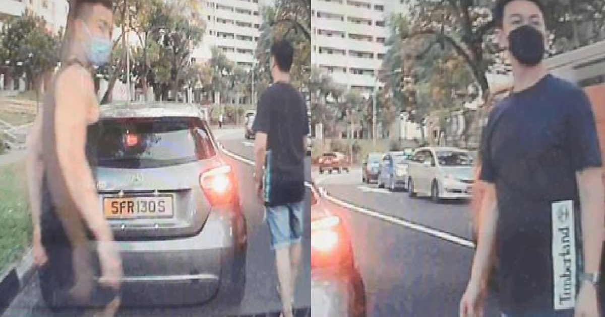 WOMAN’S CAR STALLED AT AMK ROAD JUNCTION, KIND SOULS HELP HER PUSH CAR