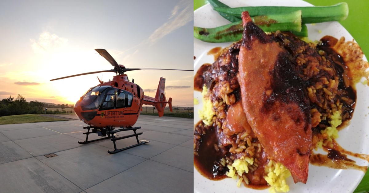 RICH MSIAN MAN SENDS HELICOPTER TO DA BAO FOOD