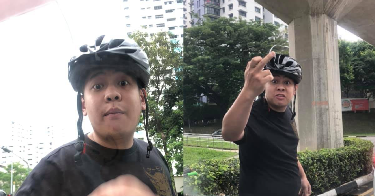 E-SCOOTER AH BENG NOT HAPPY BANG CAR WINDOW & USE VULGARITIES