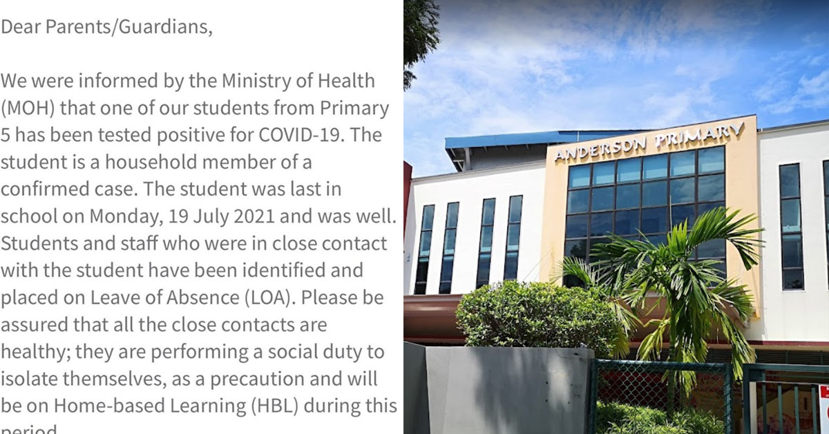 STUDENT FROM ANDERSON PRI SCH AMONG CONFIRMED CASES