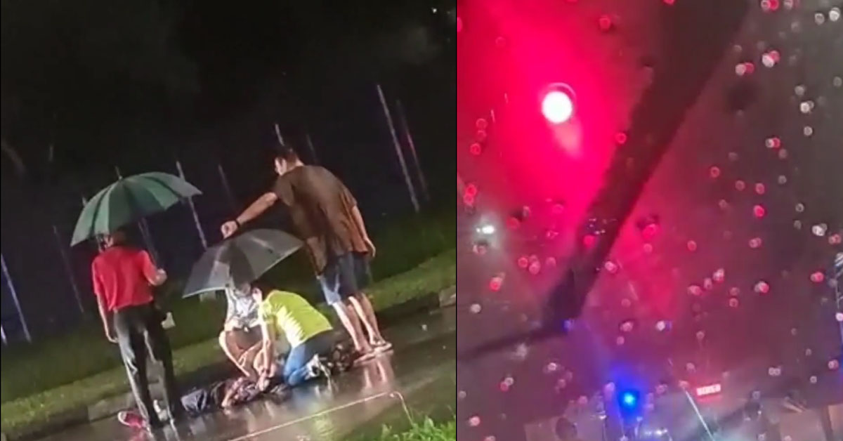 MAN KANA BANG BY CAR AT GAMBAS TOWARDS WOODLANDS