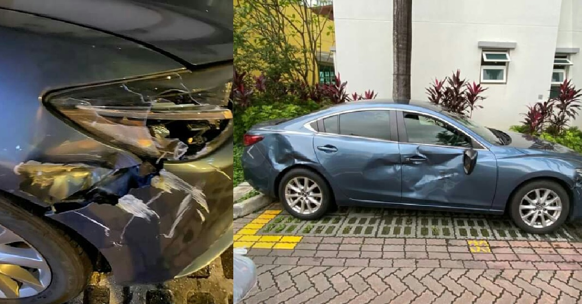 TRUCK HITS CAR ON KJE, TRUCK DRIVER MAKES A RUN FOR IT AS IF NOTHING HAD HAPPENED