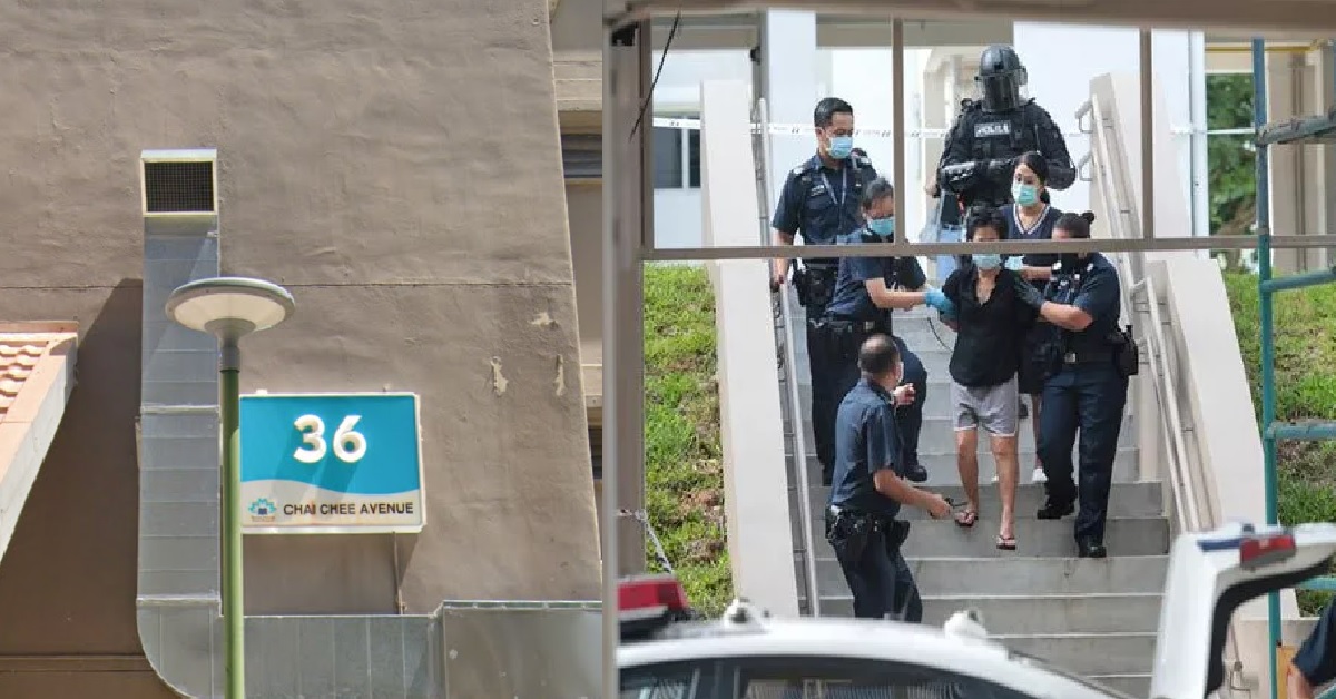 DRUNK WOMAN JAILED AFTER THROWING BUCKET DOWN CHAI CHEE HDB