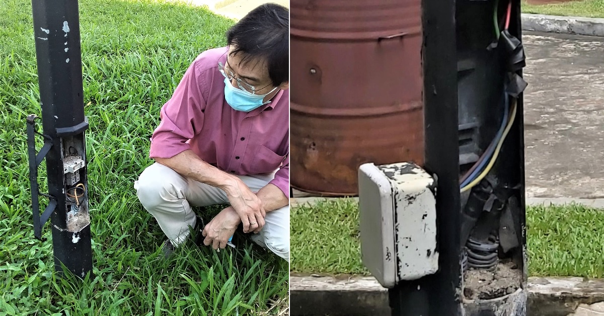 CHEE SOON JUAN FOUND SEVERAL EXPOSED LAMPPOSTS IN BUKIT BATOK