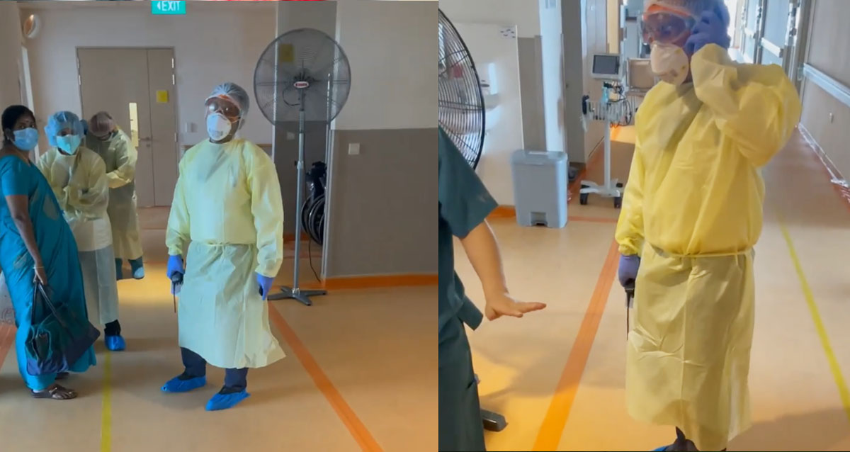 SECURITY GUARD AT KTPH CHALLENGED COVID POSITIVE PATIENT TO A FIGHT