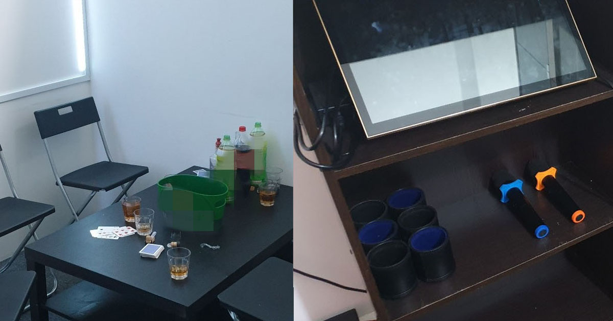 ILLEGAL KTV CAUGHT BY POLICE AT WOODLANDS INDUSTRIAL PARK