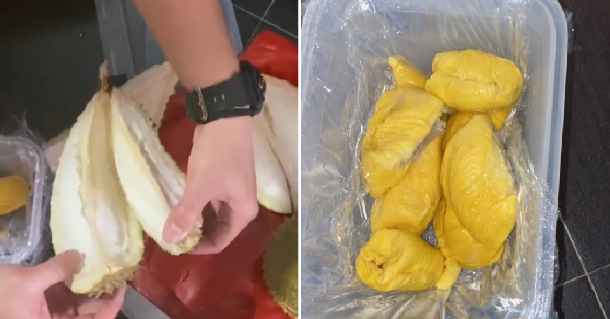 BOUGHT $45 FOR 2 DURIANS FROM BEDOK SHENG SIONG END UP “ALL HUSK”