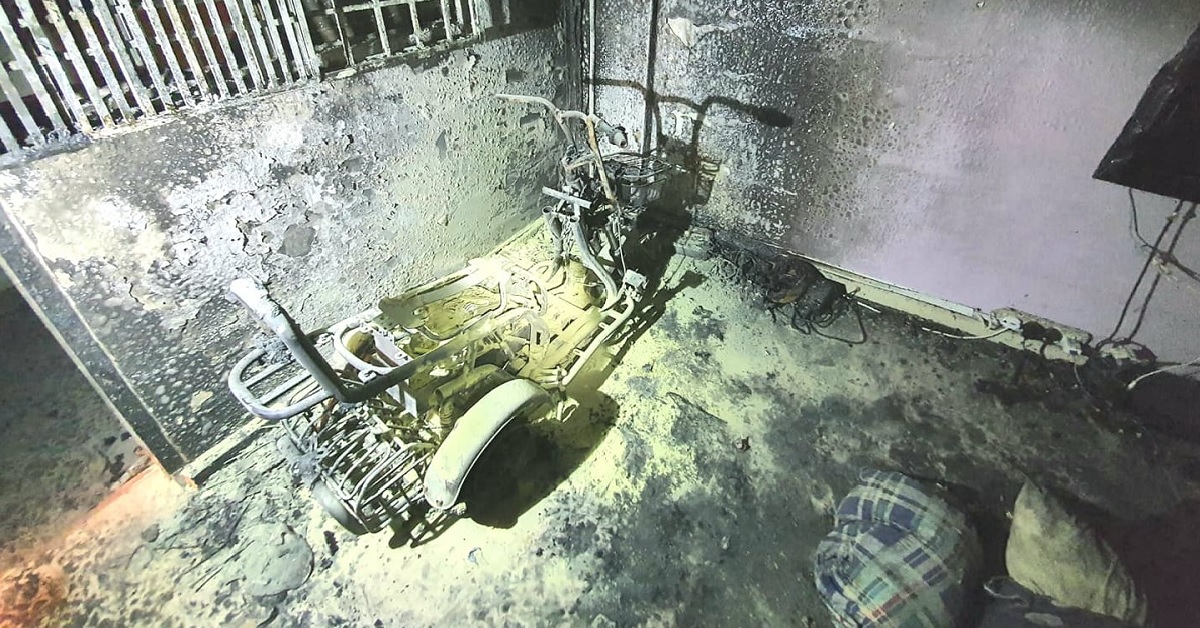 FIRE AT ANG MO KIO CAUSED BY PMA SCOOTER, 50 RESIDENTS EVACUATED
