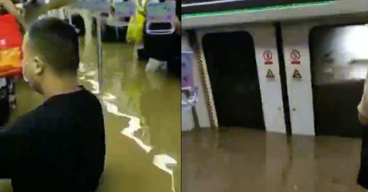 CHINA TRAIN FLOODED “NEXT STATION OCEAN PARK”