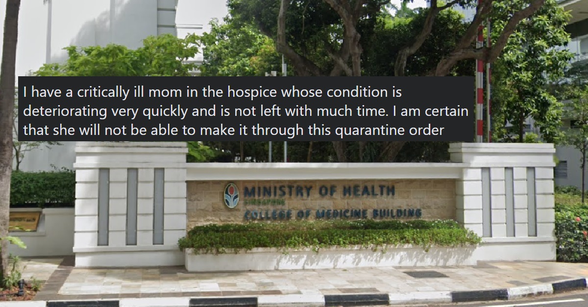 MAN IN QUARANTINE SEEKS FINANCIAL HELP TO SEE DYING MOM FOR LAST TIME