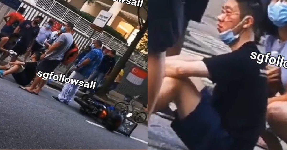 DELIVERY RIDER FACE COVERED IN BLOOD AFTER ACCIDENT @ CITY SQUARE MALL