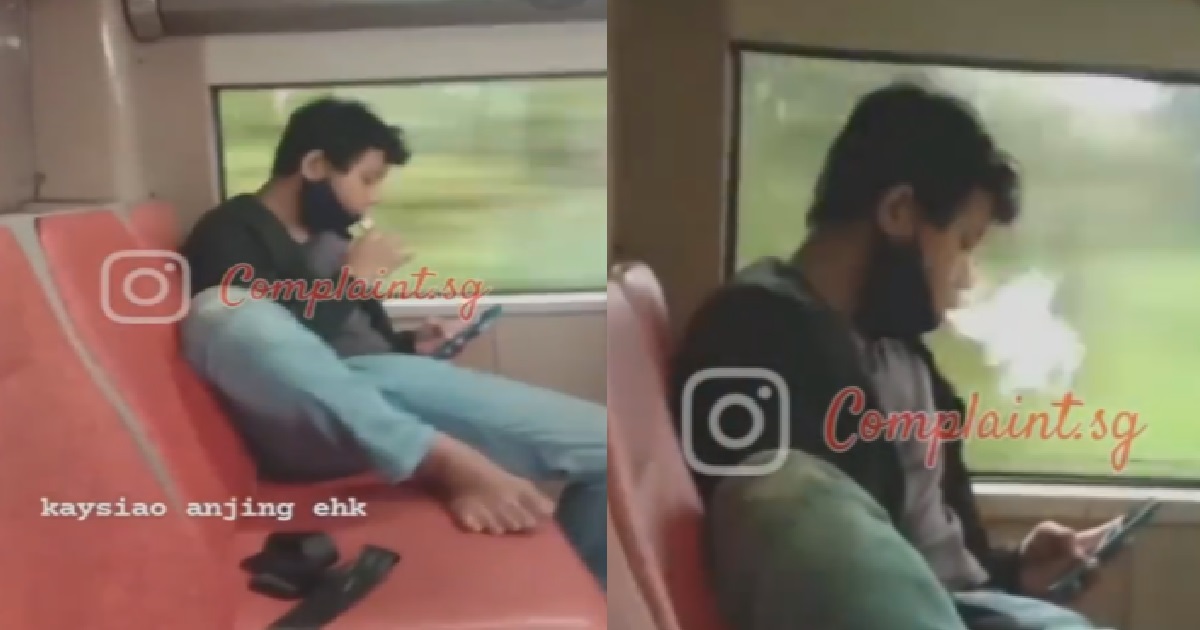 YP LEPAK AND VAPING INSIDE BUS AS THOUGH HIS AH GONG OWN THE BUS