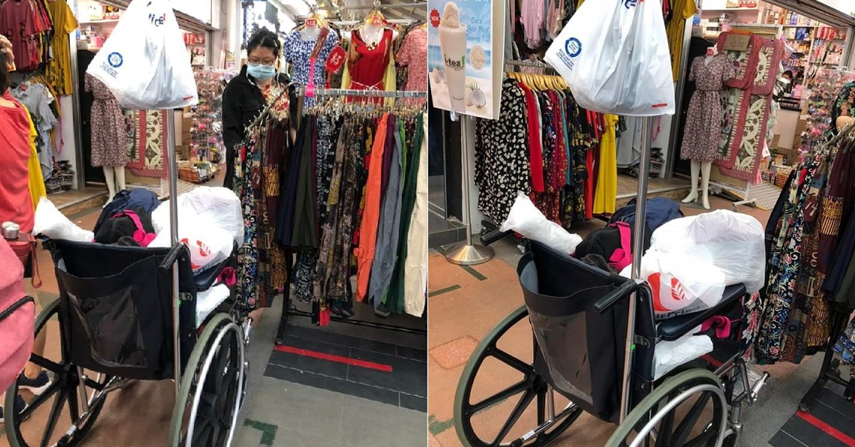 WOMAN STOLE WHEELCHAIR FROM HOSPITAL TO USE AS SHOPPING CART