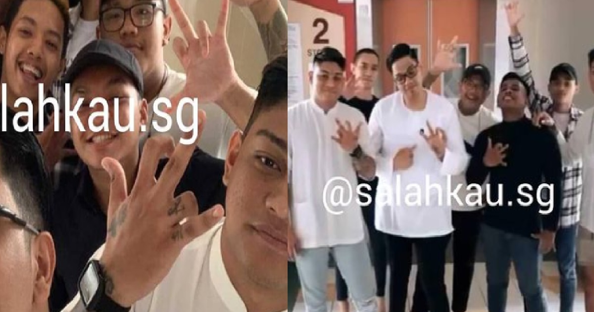 ANGKONG SIAOS NO WEAR MASK, FLASH GANG SIGN IN GROUP OF 9