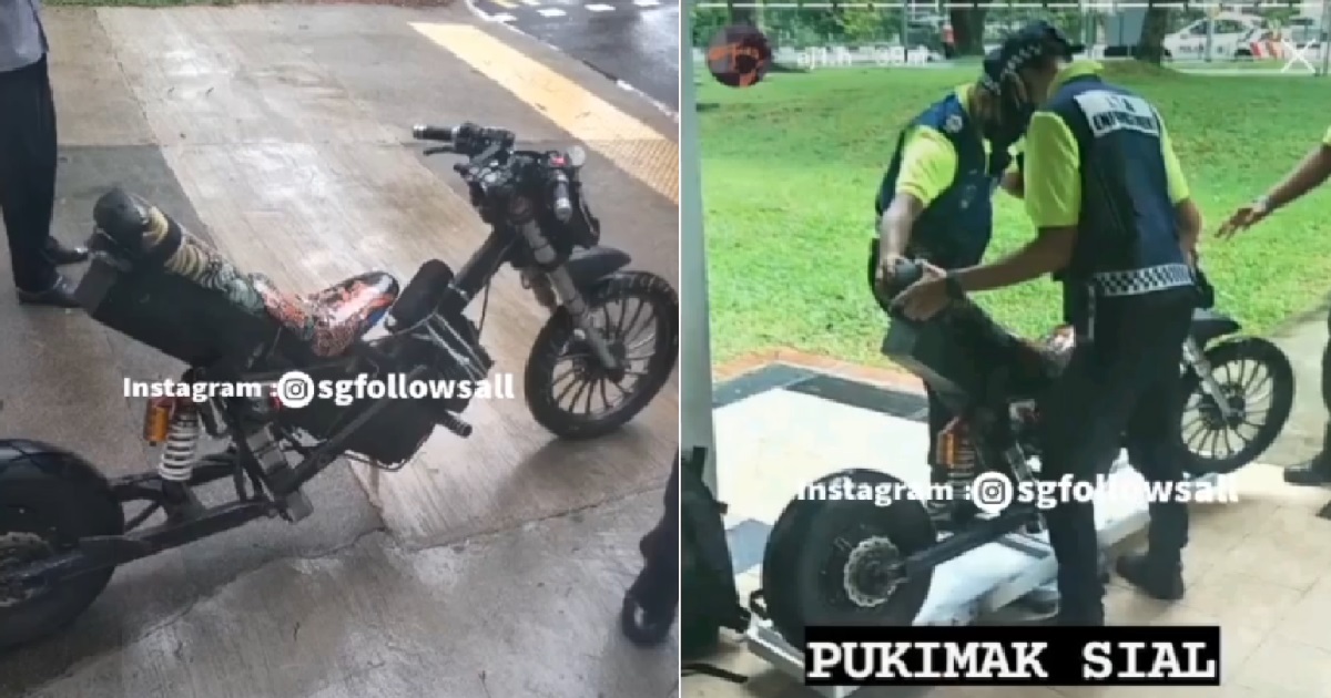 GUY MODIFY HIS E-BIKE UNTIL LIKE ROCKET, END UP CONFISCATED BY LTA