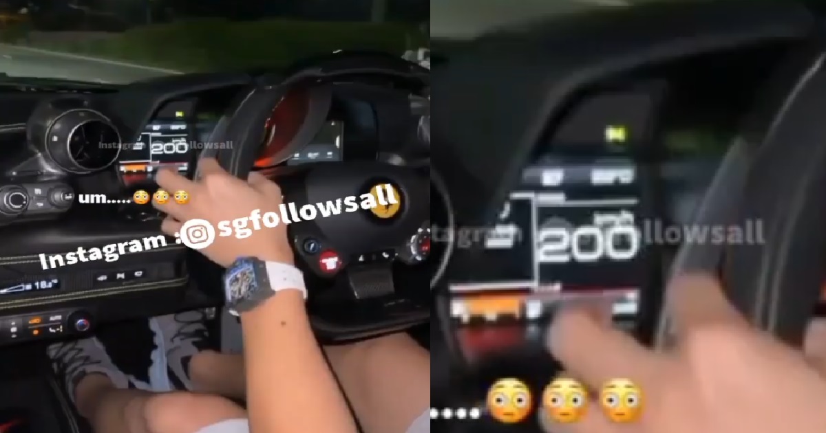 CRAZY AH BENG SPEEDING ON THE ROAD, DRIVING AT 200KM/H