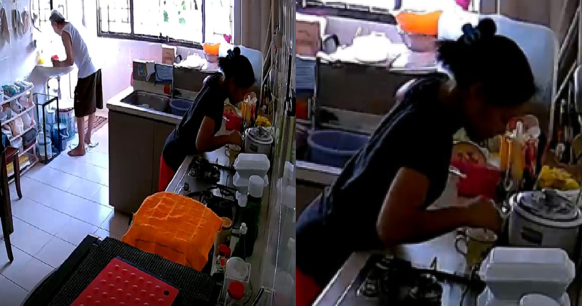 MAID SECRETLY SPIT INTO OLD MAN’S FOOD, CAUGHT RED HANDED