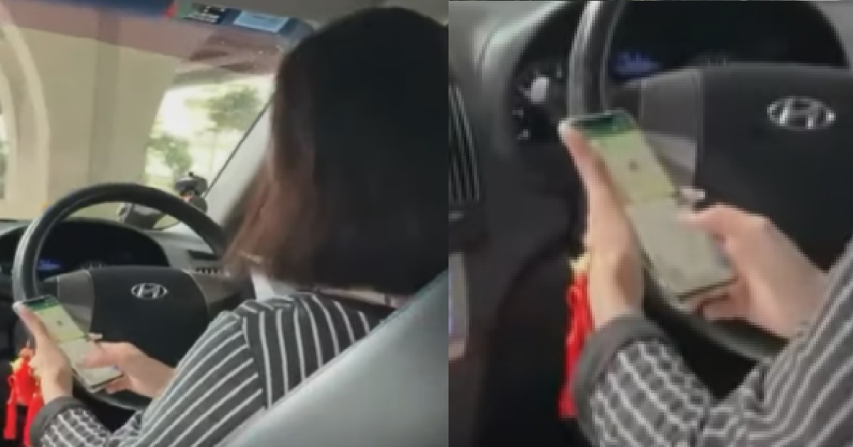 RYDE DRIVER BUSY TEXTING ON PHONE WHILE DRIVING, HANDS-FREE DRIVING