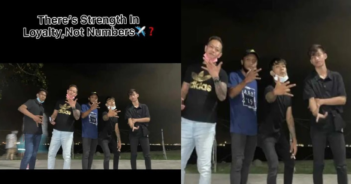 YPS NO WEAR MASK, FLASH GANG SIGNS – SAY “THERE’S STRENGTH IN LOYALTY”