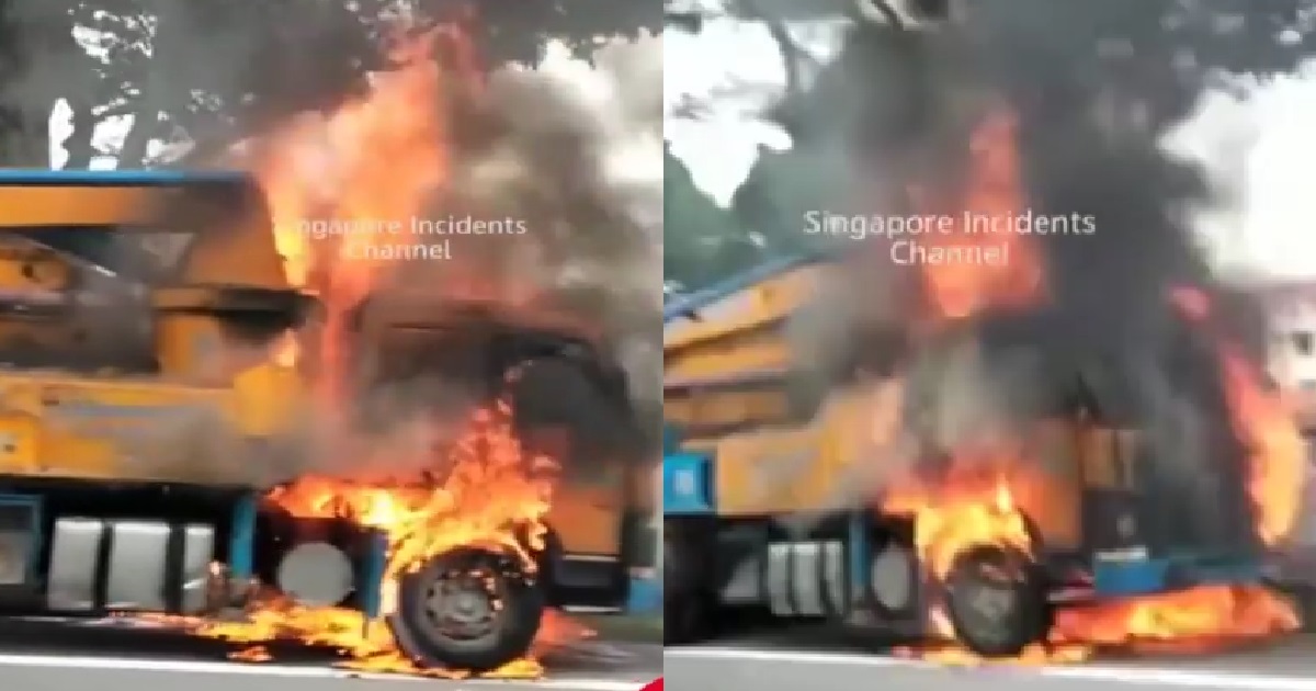 HEAVY TRUCK CAUGHT FIRE ON EXPRESSWAY, BURN UNTIL JIALAT