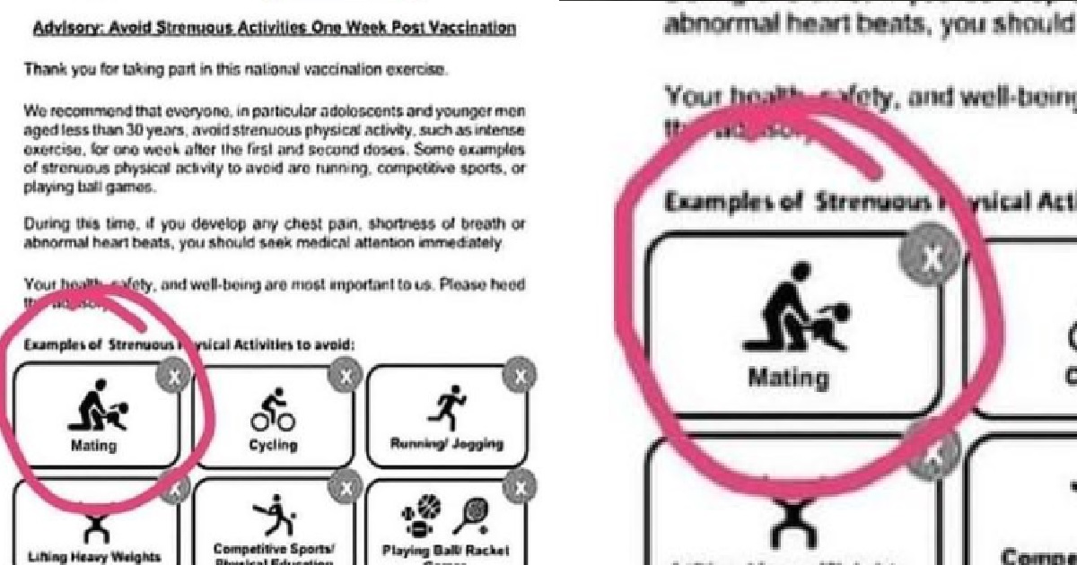 FAKE NEWS ABOUT AVOIDING “MATING” AFTER VACCINATION, DEBUNKED