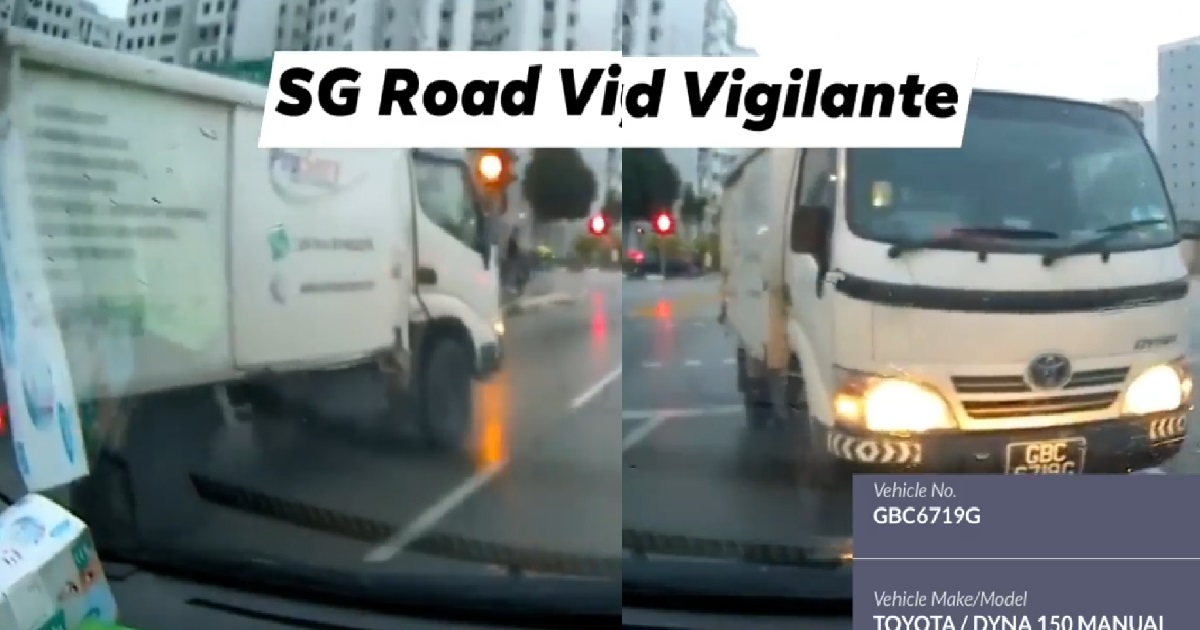 LORRY SKID ON WET ROAD AND DRIFT 180 DEGREES, FACING CAR BEHIND