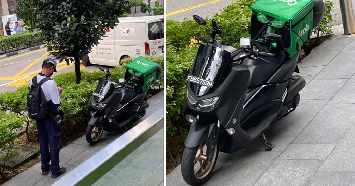 GRAB RIDERS RECEIVES FINE AFTER PARKING AT ORCHARD ROAD