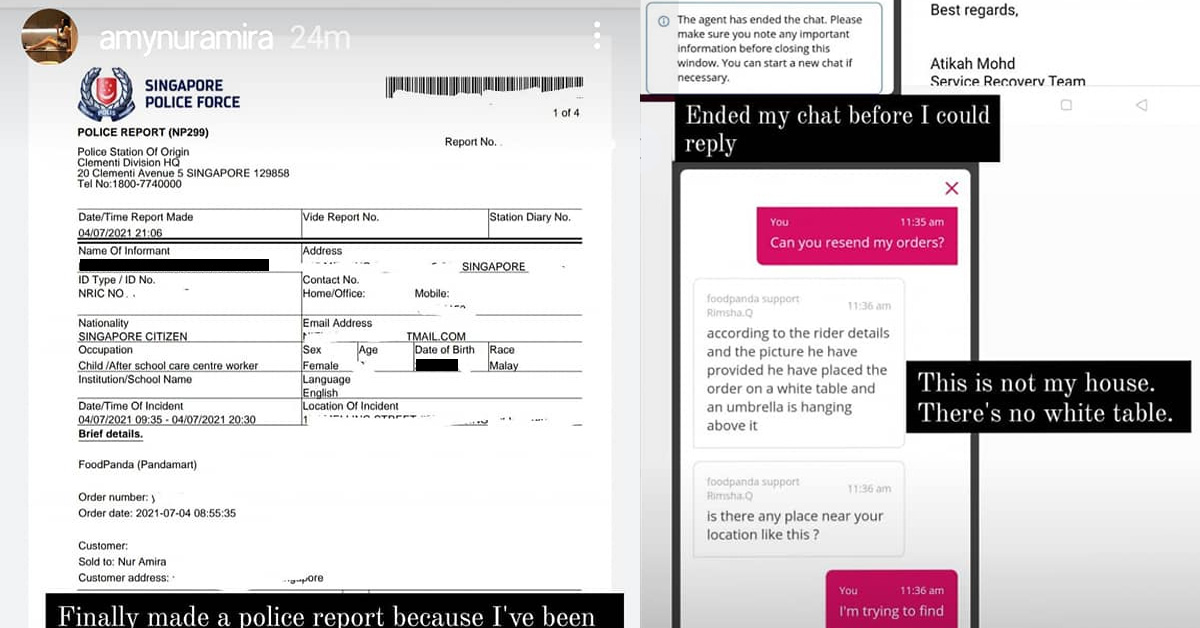 GUY REPORTS POLICE AFTER FOODPANDA LOST HIS GROCERIES AND REFUSE REFUND