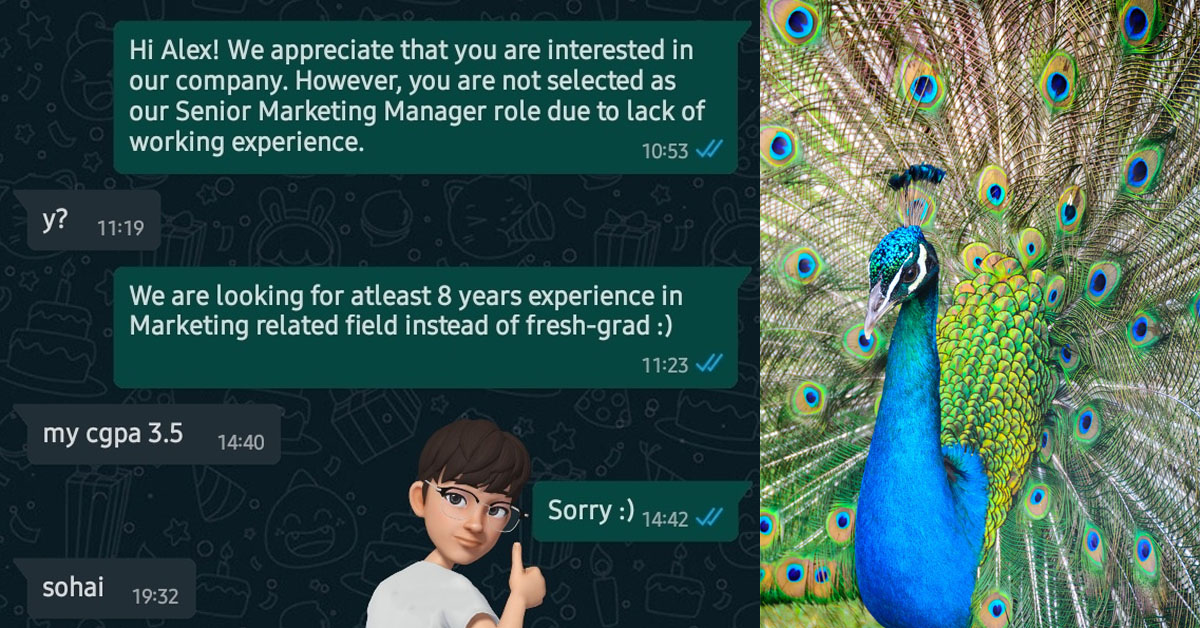 YP GRADUATE THINK HIS DEGREE’S GPA VERY BIG, SCOLDS RECRUITER “SOHAI”