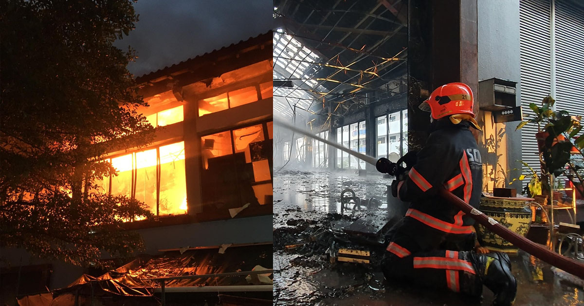 FIRE AT GEYLANG BAHRU, BESIDE TOWN COUNCIL. SCDF DEPLOYED 51 VEHICLES