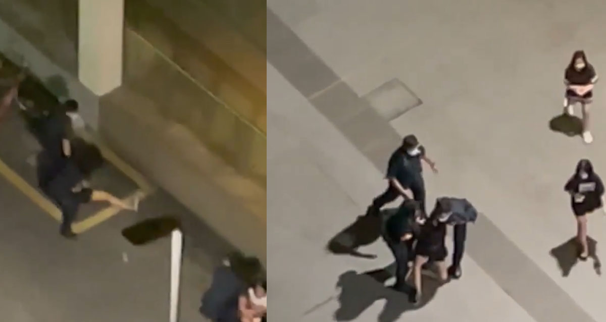 TWO 14 Y.O GIRLS JEALOUS FIGHT OVER 16 Y.O BUY, ALL THREE ARRESTED @ BUKIT PANJANG