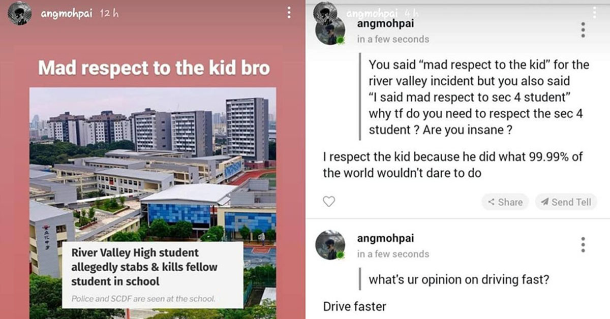 YP SAID HE HAVE MAD RESPECT FOR RIVER VALLEY HIGH MURDERER