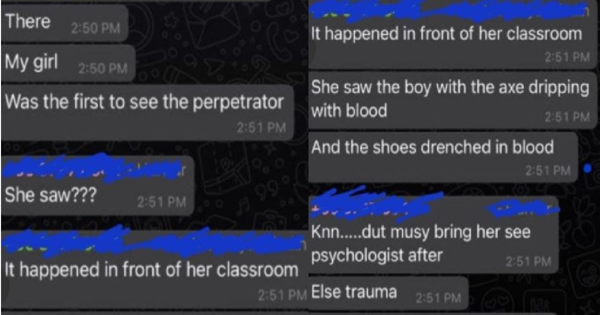 RIVER VALLEY MURDER – GIRL SAW BOY WITH AXE DRIPPING WITH BL00D, SHOES BL00DY