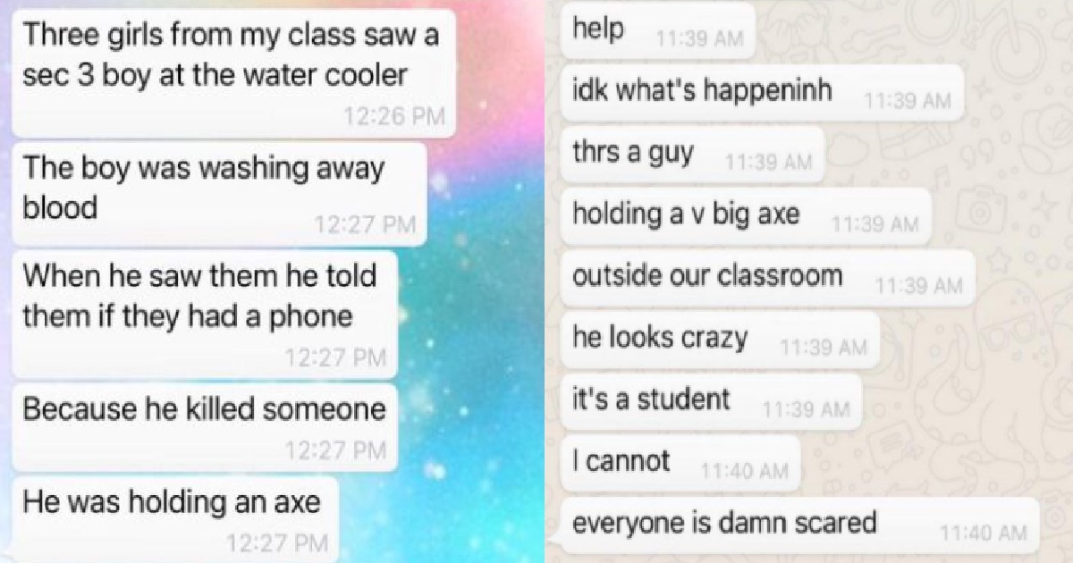 SEC 3 BOY FROM RIVER VALLEY ALLEGEDLY HACKED SCHOOLMATE TO DEATH WITH AXE
