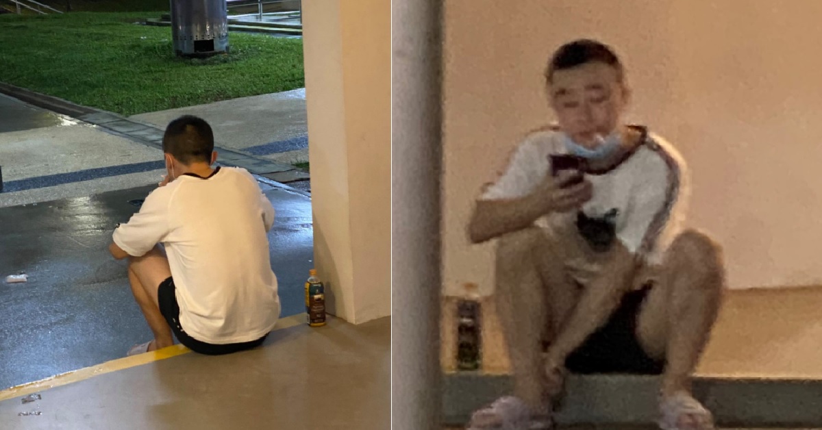 MAN SMOKES AT VOID DECK DAILY LIKE HIS HOUSE, RESIDENTS ANNOYED