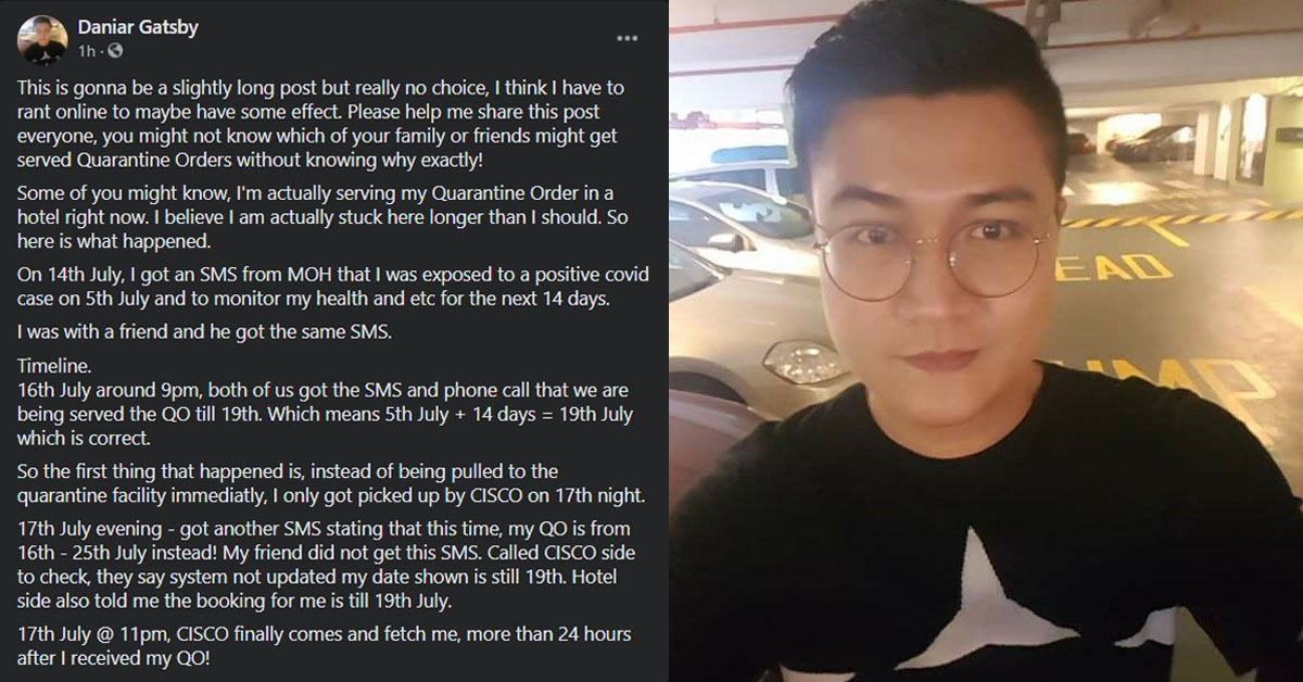 MAN RANT ABOUT GETTING STUCK IN QUARANTINE HOTEL BUT DONT KNOW WHY