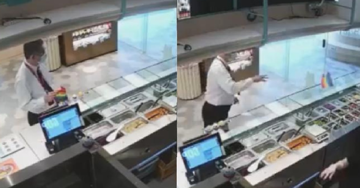 MAN WHO THEW RAINBOW PRIDE FLAT AT SALAR BAR STAFF ISSUED CONDITIONAL WARNING