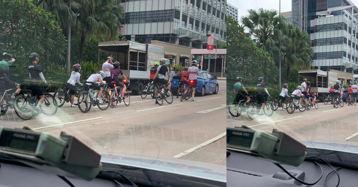 11 TOUR DE FRANCE ALONG NICOLL HIGHWAY & TAKES THE WHOLE LANE