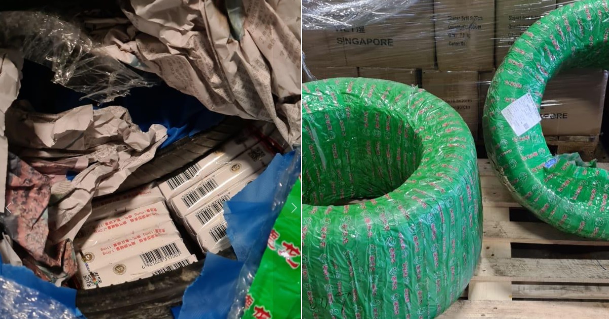 ICA OFFICER FOUND 10,600 STICKS OF CONTRABAND CIGS HIDDEN IN TYRES