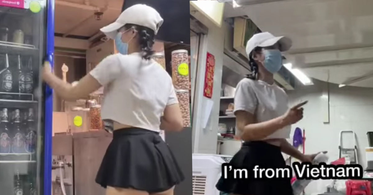 SG GIRLS SCOLD BEER LADY FOR HER OUTFIT, CHI KO PEH FANS QUICK TO DEFEND