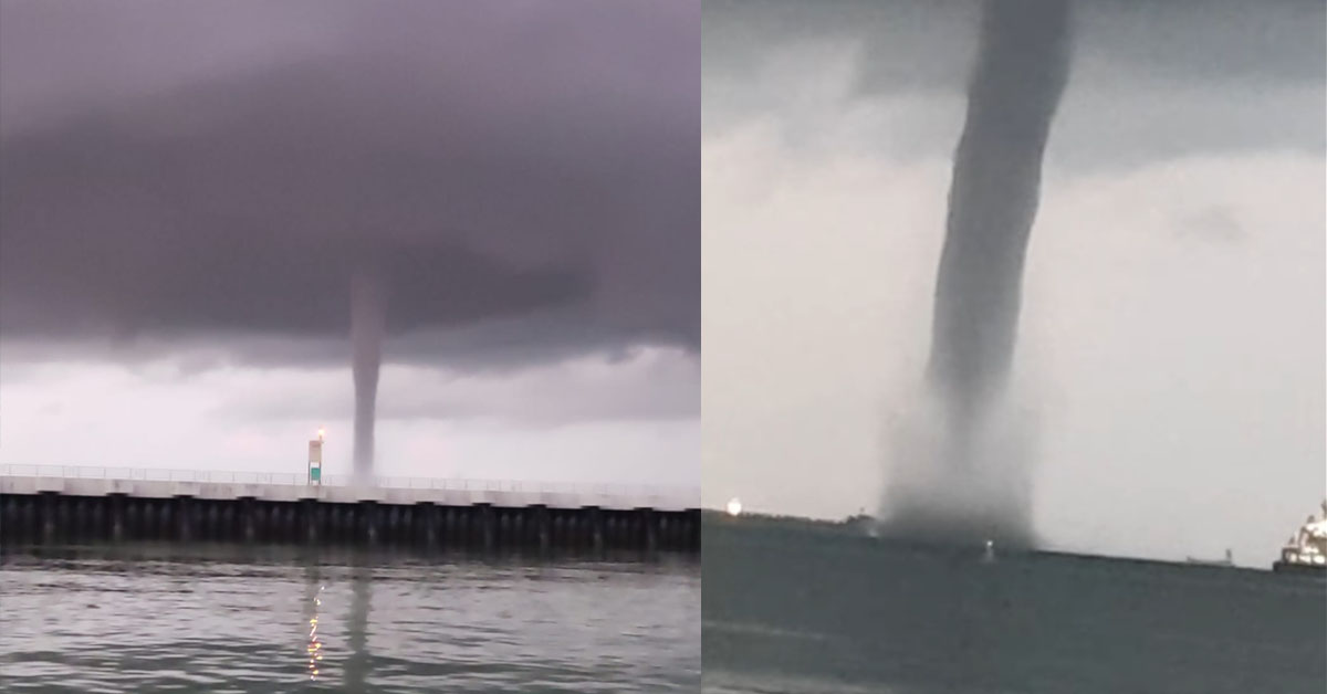 WATERSPOUT SPOTTED FROM TANAH MERAH, LOOKS LIKE DOOMS DAY