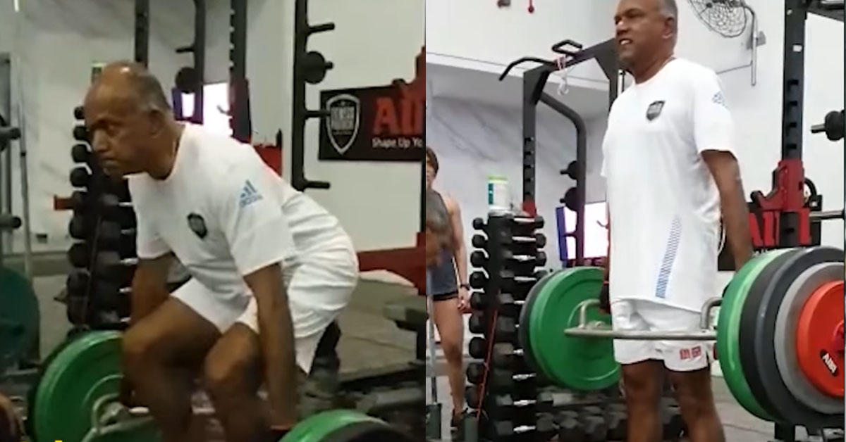 SHANMUGAM DEADLIFTS 150% OF HIS BODY WEIGHT, HE IS IN HIS 60s!