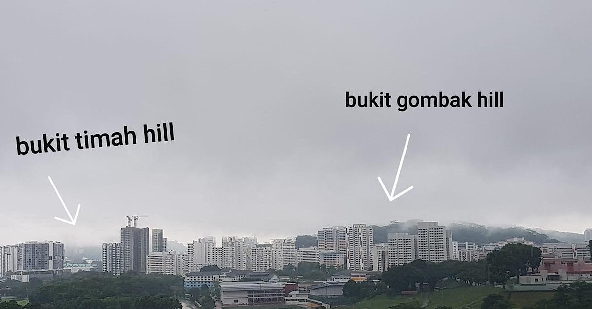 NETIZEN CAPTURES CLOUDS COVERING BUKIT TIMAH AND GOMBAK HILLS TODAY