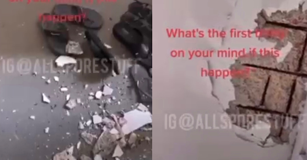 HDB CORRIDOR CEILING CONCRETE COLLAPSES OUTSIDE NETIZEN’S UNIT