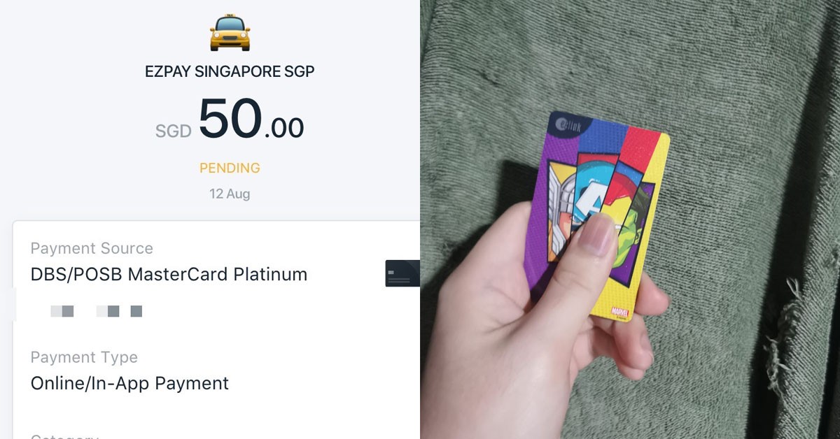 MAN’S EZ-LINK DEDUCTED $100 WITHOUT AUTHORIZATION, LINKED TO CREDIT CARD