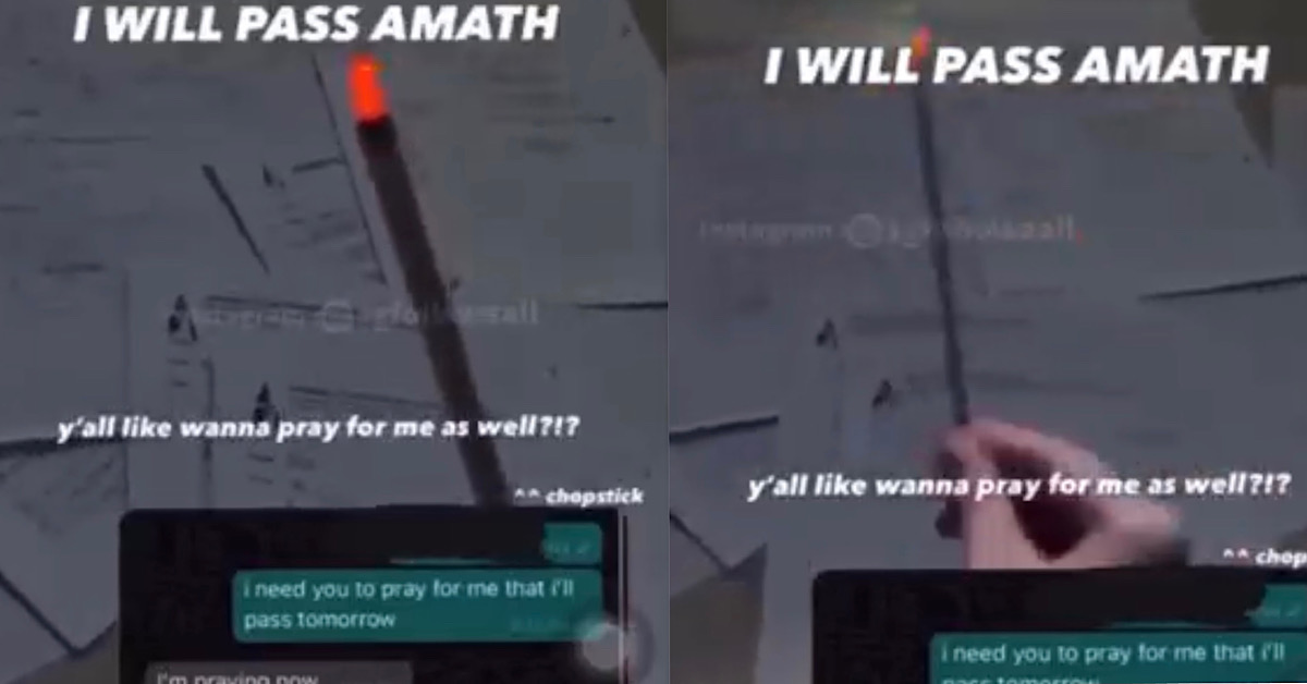 YP USES JOSS STICK TO PRAY TO A.MATH NOTES IN BID TO PASS EXAMS