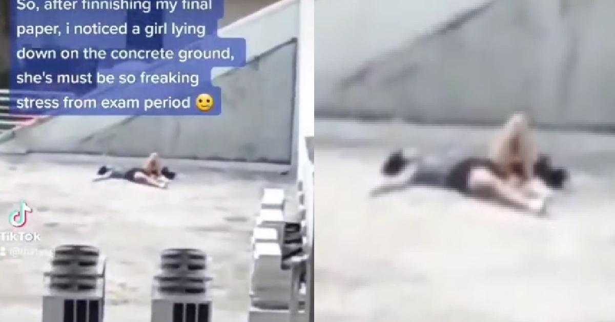 XMM TOO STRESS FROM EXAMS, TOH ON THE FLOOR OF BUILDING ROOFTOP