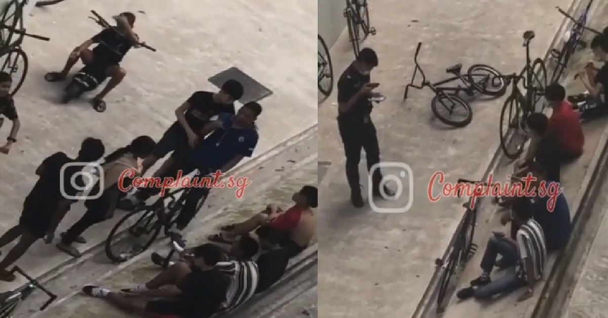 YPS GATHER IN GROUP OF 10, CAUGHT BY POLICE LIAO DIAM DIAM SIT DOWN